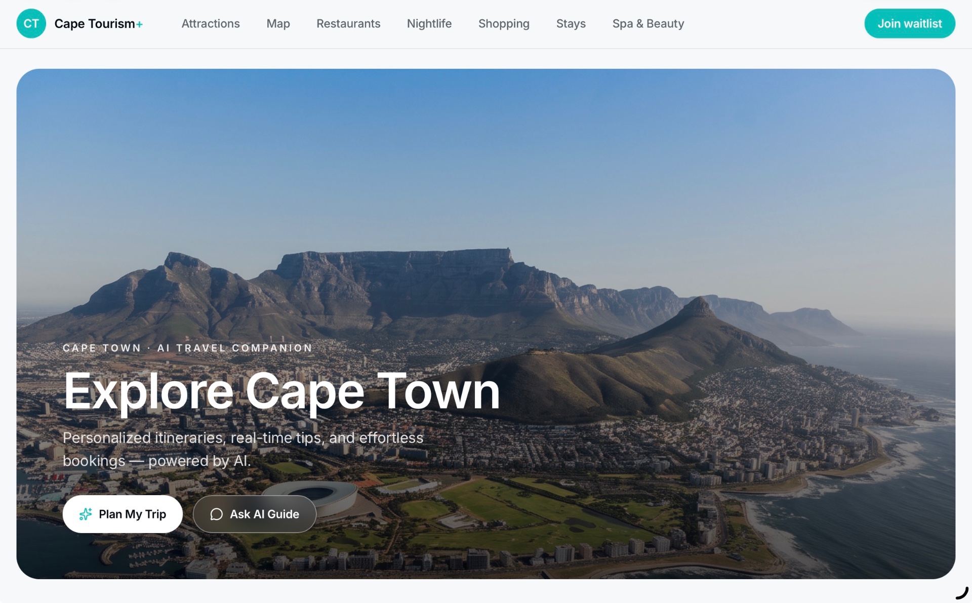 CapeXplo website design